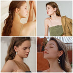 SUNNYCLUE 1 Box DIY 10 Pairs Acrylic Flower Dangle Earring Jewelry Making Kits Include White Acrylic Petal Beads Caps Pendants Pearl Beads Earring Hooks Jewelry Findings Supplies - color: Diy 10 Pairs White Flowers Round Beads Earrings