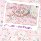 Cynailli 350 Pcs Junk Case Charms 3D Resin ABS Rose Flower Bows Butterfly Charm with Bows Moon Heart Pearls Fun Beads Flatback Resin Charms for Craft DIY-S4 - color: color-S4