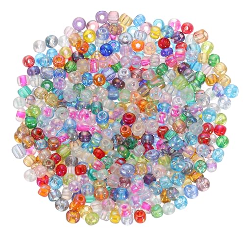 uxcell 2000 Pcs Glass Seed Beads Bulk, 4mm Mini Loose Glass Bugle Beads for DIY Earrings, Necklaces, Bracelets, Jewelry Making, Colorful - color: Colorful, size: 4mm