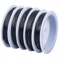 SUNNYCLUE 5 Rolls 5 Sizes Black Copper Craft Wire Jewelry Copper Wire Bulk Assorted 18/20/22/24/26 Gauge Crafts Pure Round Metal Beading for Jewelry Making Wrapping Sculpting Crafting Gardening DIY