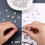 FASHEWELRY 300Pcs Cube White Acrylic Letter Beads 6x6mm Letter S Alphabet Beads for DIY Bracelet Necklace Jewelry Making - color: Letter S, size: 6x6x6mm