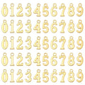 KALIONE 50Pcs Metal 0-9 Number Charm Pendants 0-9 Charms for DIY Craft Keychains DIY Jewelry Making Accessories - color: Gold