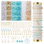Xylise Jewelry Making Supplies Kit Natural Stone Beads for Irregular Natural Stone with for DIY Craft Bracelet Necklace Earrings for Adults (Blue) - color: Blue