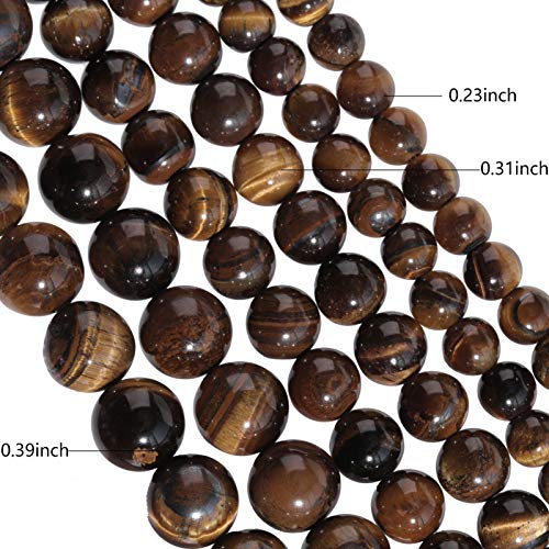 Natural Stone Beads 10mm Yellow Tiger Eye Polished Round Smooth Agates Gemstone Beads for Jewelry Making 15 Inch(Yellow Tiger Eye,10mm) - color: Yellow Tiger Eye, size: 10mm