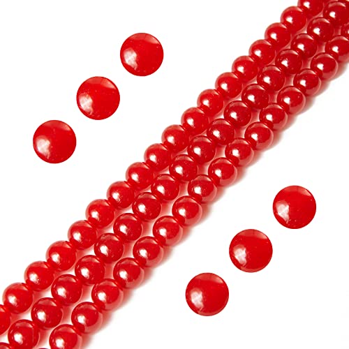 150pcs 8mm Carnelian Beads Natural Gemstone Beads Round Loose Beads for Jewelry Making - color: Carnelian, size: 8mm