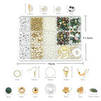 Basigeese Jewelry Making Supplies Kit Natural Stone Beads for Irregular Gemstone Beading with for DIY Craft Bracelet Necklace Earrings for Adults (Indian Agate) - color: Indian Agate