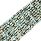 Natural African Turquoise Heishi Spacer Beads Loose Semi Precious Flat Round Gemstone Disc Shape Stone for Beading Jewelry Making 4x2mm 15.5" - color: African Turquoise