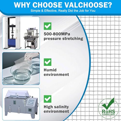 Valchoose Soft 304 Stainless Steel Mesh, 8 Pack Bendable Woven 8.3"X11.8"(213X302mm), 20 Mesh Non-Rusting, Wire Mesh Easy to Work, Non-Corrosive for DIY, Vent, Cage, Garden, Window (Plain Weave) - size: 8.3"X11.8"(213X302mm)