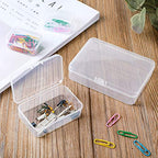 96 Pack Rectangular Clear Plastic Storage Containers Box with Hinged Lid for Beads and Other Small Craft Items (Mixed Sizes 2) - size: Mixed Sizes 2