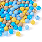100 Pcs 11.5-12mm Bubblegum Beads Opaque Acrylic Chunky Loose Spacer Round Focal Beads for Jewelry Making Bracelet Necklace Keychain Craft Art Making,Hole:1.8mm,Deep Sky Blue - color: Deep Sky Blue