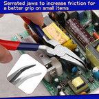Mini Bent Chain Nose Pliers With Serrated Jaw - Precision Tool For Gripping, Bending Wires - style: Bent Nose Pliers