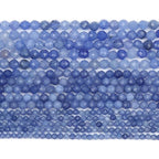 2mm 180pcs Natural Blue Aventurine Stone Beads, Songxi Small Faceted Round Loose Gemstone for Jewelry Making, DIY Art and Craft, Bracelet Necklace (1 Strand) - color: Blue Aventurine, size: 1.9-2.4mm