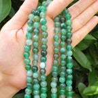 180pcs Adabele AAA Natural Banded Green Agate Healing Gemstone 4mm (0.16 inch) Small Round Loose Beads Gem Stone Spacer GC19-4 - color: Banded Green Agate, size: 4mm (180pcs/2 strands)