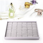 Oirlv 36 Slot Ring Storage Tray Showcase Jewelry Display Organizer - size: 36 Grids Ring