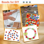200pcs 8mm Resin Rainbow Beads, Plastic Stripe Multicolor Beads for Jewelry Making, DIY Bracelets, Earrings, Keychains & Craft Projects (Purple) - color: Purple