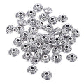 April Ya 100 Pieces 6 mm Antique Silver Spacer Beads European Style Beads for Jewelry Making