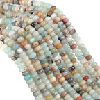 76pcs 5x8mm Natural Stone Flower Amazonite Rondelle Spacer Loose Beads Abacus Disk Stone Round Loose Gemstone Beads for Jewelry Making DIY Bracelet Necklace - color: Amazonite, size: 5x8mm Abacus Disk
