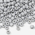 Size 6/0 Crafts Glass Seed Beads 4mm Gray Beads for Jewelry Making (Total About 100g About 1200pcs) - color: Gray
