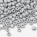 Size 6/0 Crafts Glass Seed Beads 4mm Gray Beads for Jewelry Making (Total About 100g About 1200pcs) - color: Gray