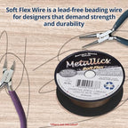 Soft Flex 49 Strand Beading Wire - Medium 0.19 Diameter - 30 Feet Nylon Design Wire - style: Antique Brass