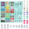 LYNDA Plastic and Metal Snap Buttons with Snaps Pliers Set,300 Sets Plastic and Metal Snap Buttons for Sewing and Crafting (Green) - color: Green