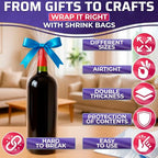 100 Pcs Heat Shrink Wrap Bags 6x12" – Heat Shrink Film Bag Shrinks with Hair Dryer or Hot Air Gun at Medium Temperature – Mother’s Day Packaging for Oil Bottles, Candles, Makeup Brushes, Gift Sets - size: 1 count (Pack of 100)