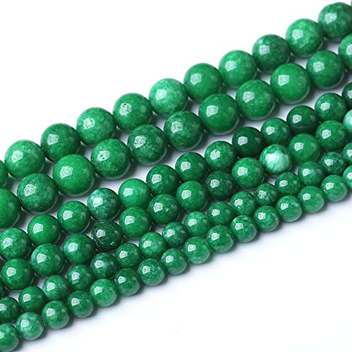 10MM Dry Green Jasper Round Loose Beads Natural Gem Beads Crystal Energy Stone Beads for Jewelry Making DIY Bracelet Necklace - color: Dry Green Jasper, size: 10mm