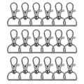 50Pcs Swivel Clasp Hooks D Ring Key Chain Clips, Metal Lobster Claw Clasps Trigger Clip Lanyard Snap Hook for Keychains Making Purse Hardware DIY Crafts 1 Inch (Black) - color: Black