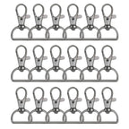 50Pcs Swivel Clasp Hooks D Ring Key Chain Clips, Metal Lobster Claw Clasps Trigger Clip Lanyard Snap Hook for Keychains Making Purse Hardware DIY Crafts 1 Inch (Black) - color: Black