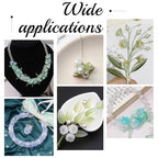 NBEADS 240 Pcs Glass Bell Flower Beads Kits, Lily Flower Glass Beads Leaf Shape Acrylic Beads for DIY Jewelry Making Beading Projects Bracelets Necklaces Earrings, Hole: 1.4mm - color: Mixed Color