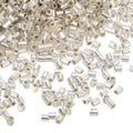 uxcell 1400Pcs Glass Bugle Beads, 1.9x1.5mm Tube Mini Loose Glass Seed Spacer Bead for DIY Earrings Necklaces Bracelets Jewelry Making (Silver Tone) - color: Silver Tone, size: 1.9x1.5mm