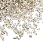 uxcell 1400Pcs Glass Bugle Beads, 1.9x1.5mm Tube Mini Loose Glass Seed Spacer Bead for DIY Earrings Necklaces Bracelets Jewelry Making (Silver Tone) - color: Silver Tone, size: 1.9x1.5mm