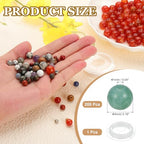 PATIKIL 4mm Indian Agate Beads, 200 Pcs Round Natural Gemstone Beads Smooth Stone Beads Turquoise Genuine Stone Beads for Bracelet Necklace Jewelry Making DIY - color: Indian Agate, size: 4mm