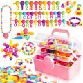 FUNZBO 850pcs Pop Beads - Jewelry Making Kit for 3 4 5 6 7 8 Year Old Little Girls, Arts and Crafts Toys for Kids, Necklace Bracelet Ring Hairband Creativity Snap Set, Birthday Gifts for Kids - size: X-Large