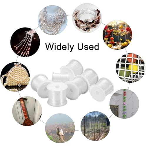 1.0mm Dia Crystal Beading Cords Clear Fishing Line Non-Elastic Nylon Thread for Christmas Ornaments Jewelry Making Craft Fishing - 10M 2 Rolls - size: 1.0mm - 10M 2 rolls (without spool)