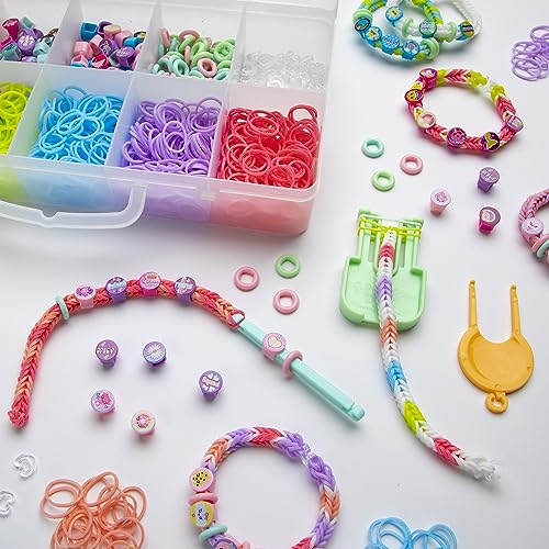 Rainbow Loom: Beadmoji Mini Combo - DIY Rubber Band & Bead Bracelet Kit - Includes 1800 Bands & 260 Beads, Design & Create, Ages 7+