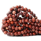 45PCS 8mm Natural Red Snake Skin Jasper Round Loose Beads for Jewelry Making DIY Gifts Arts Crafts Materials 1 Strand 15" - color: Red Snake Skin Jasper, size: 8mm 45PCS