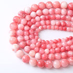 90pcs 4mm Natural Pink White Persian Jade Gemstone Beads Round Loose Spacer Beads for Jewelry Making DIY Bracelets Necklaces 15" (Pink Persian Jade, 4mm) - color: Pink Persian Jade, size: 4mm