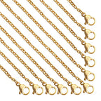 30 Pack Necklace Chains 2mm Gold Plated Stainless Steel Link Cable Chain Necklace Bulk for DIY Jewelry Making Supplies (24 Inches) - color: Gold 24 Inches