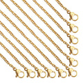 30 Pack Necklace Chains 2mm Gold Plated Stainless Steel Link Cable Chain Necklace Bulk for DIY Jewelry Making Supplies (18 Inches) - color: Gold 18 Inches