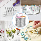 Modacraft 22 Gauge Silver Wire for Jewelry Making with Jewelry Pliers, Craft Wire Beading Wire Tarnish Resistant Copper Wire - color: Silver, size: 22 Gauge