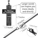 Sport Necklace for Men Pickleball Necklace Stainless Steel Cross Pendant Gifts for Men Pickleball Fans Bible Verse - style: 1:9