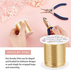BENECREAT 26 Gauge 131 Yards Jewelry Beading Wire Light Gold Tarnish Resistant Copper Wire for Beading Wrapping and Other Jewelry Craft Making - color: Light Gold, size: 26 Gauge