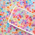 8mm Acrylic Beads 600pcs Double Color Crack Beads Multicolor Spacer Bubble Bead Plastic Crafts Bead for DIY Necklaces Bracelets Earrings Jewelry Making (Double Crack) - color: blue&purple