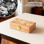 Travel Jewelry Case Small Wood Jewelry Organizer Jewelry Box for Women (Pine Wood Print) - color: Pine Wood Print