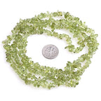 HAAMIIQII 3-5mm Natural Green Peridot Chips Beads Irregular Chip Stones Loose Gemstone Beads for Jewelry Making Strand 30 Inch - color: Peridot