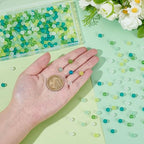 PH PandaHall 500pcs 6mm Frosted Glass Beads, St Patrick's Day Green Bead 5 Colors Transparent Crystal Beads for Summer Beading Necklace Bracelet Jewelry Making DIY Crafts - color: Green