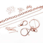 EuTengHao 1504pcs Open Jump Ring and Lobster Clasps Jewelry Repair Tools Jewelry Making Supplies Kit with Jewelry Making Accessories for Necklace Making Repair (Rose Gold) - color: Rose Gold