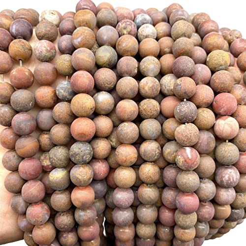 ABCGEMS Velvet-Matte-Finished Mexican Aqua Nueva Agate Beads (Enhance The Stone's Inherent Texture and Nature Hues with a Non-Glare Aesthetic) Smooth Round 8mm (Non-Shiny) - color: Aqua Nueva Agate (From Chihuahua City, Mexico)