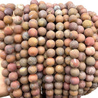 ABCGEMS Velvet-Matte-Finished Mexican Aqua Nueva Agate Beads (Enhance The Stone's Inherent Texture and Nature Hues with a Non-Glare Aesthetic) Smooth Round 8mm (Non-Shiny) - color: Aqua Nueva Agate (From Chihuahua City, Mexico)